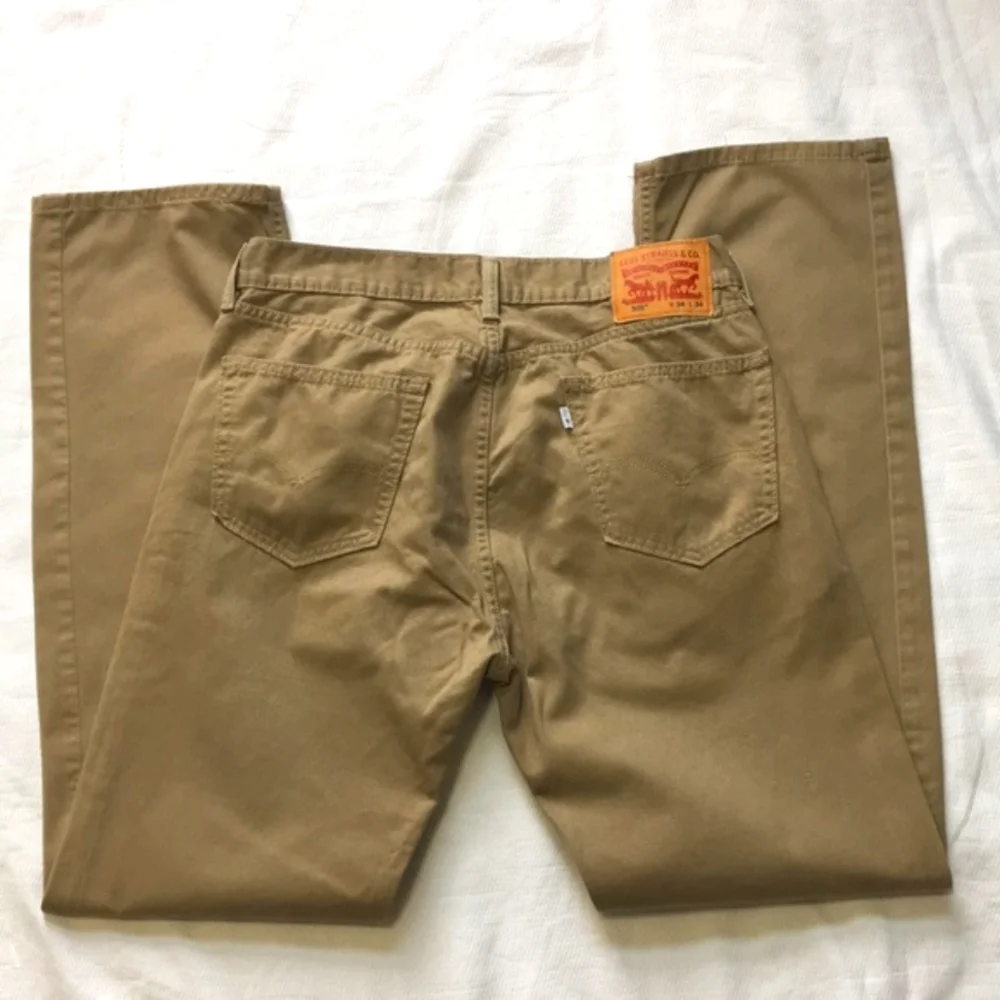 Levi’s 505 Classic Regular Straight Leg Jeans Tan 34 Waist